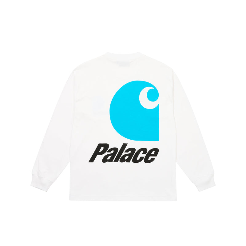 Palace x Carhartt WIP Logo Longsleeve White