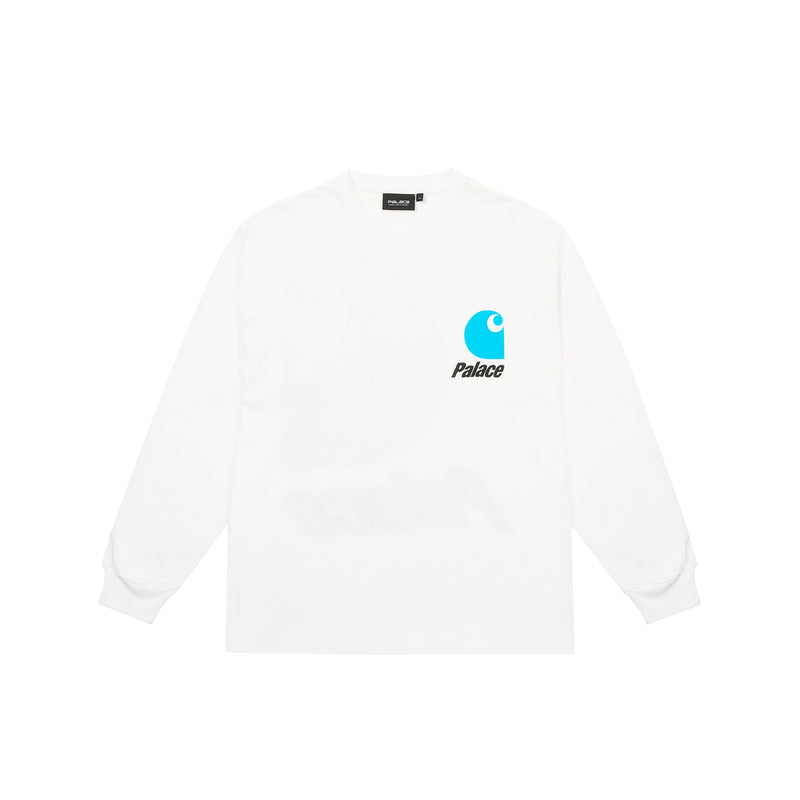 Palace x Carhartt WIP Logo Longsleeve White