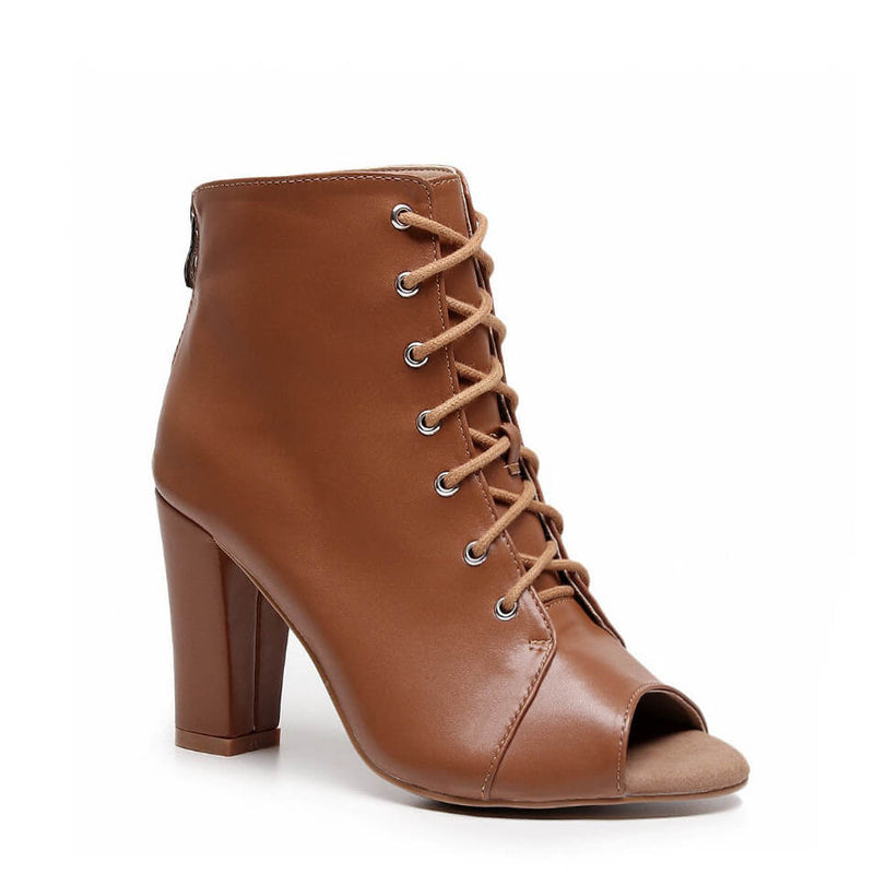 Parker Wide Fit - Cinnamon Vegan Leather - Suede Sole