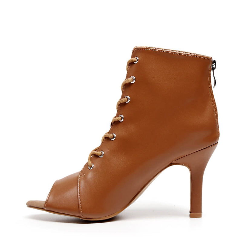 Parker Wide Fit - Cinnamon Vegan Leather - Suede Sole
