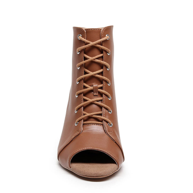 Parker Wide Fit - Cinnamon Vegan Leather - Suede Sole