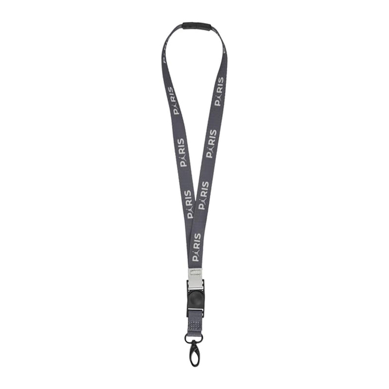 PREMIUM LANYARD PRINTED REVERSIBLE PARIS GREY/ BLACK