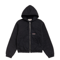 QUILTED CANVAS WORK JACKET BLACK