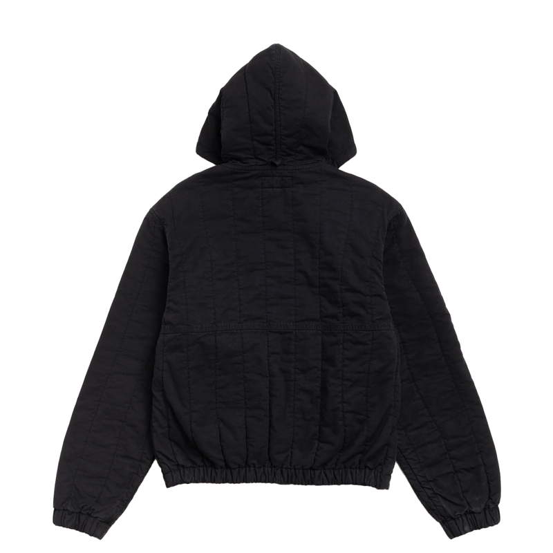 QUILTED CANVAS WORK JACKET BLACK