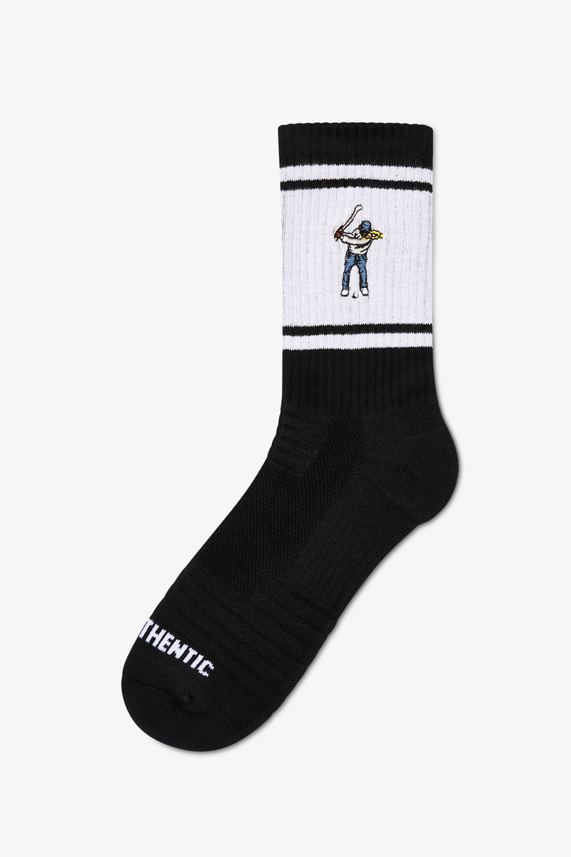 Retro Striped Calf Sock