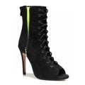 Rude Boy - Neon Yellow Lycra - Suede Sole - Dance Floor Only