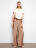 SALE CHARLIE B AIR FLOW SATIN PANT - SAND TAN
