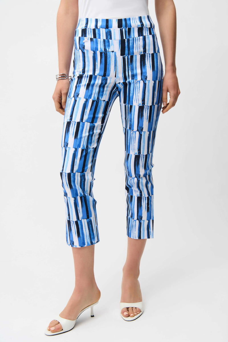 SALE JOSEPH RIBKOFF MILLENNIUM ABSTRACT PANT - BLUE MULTI