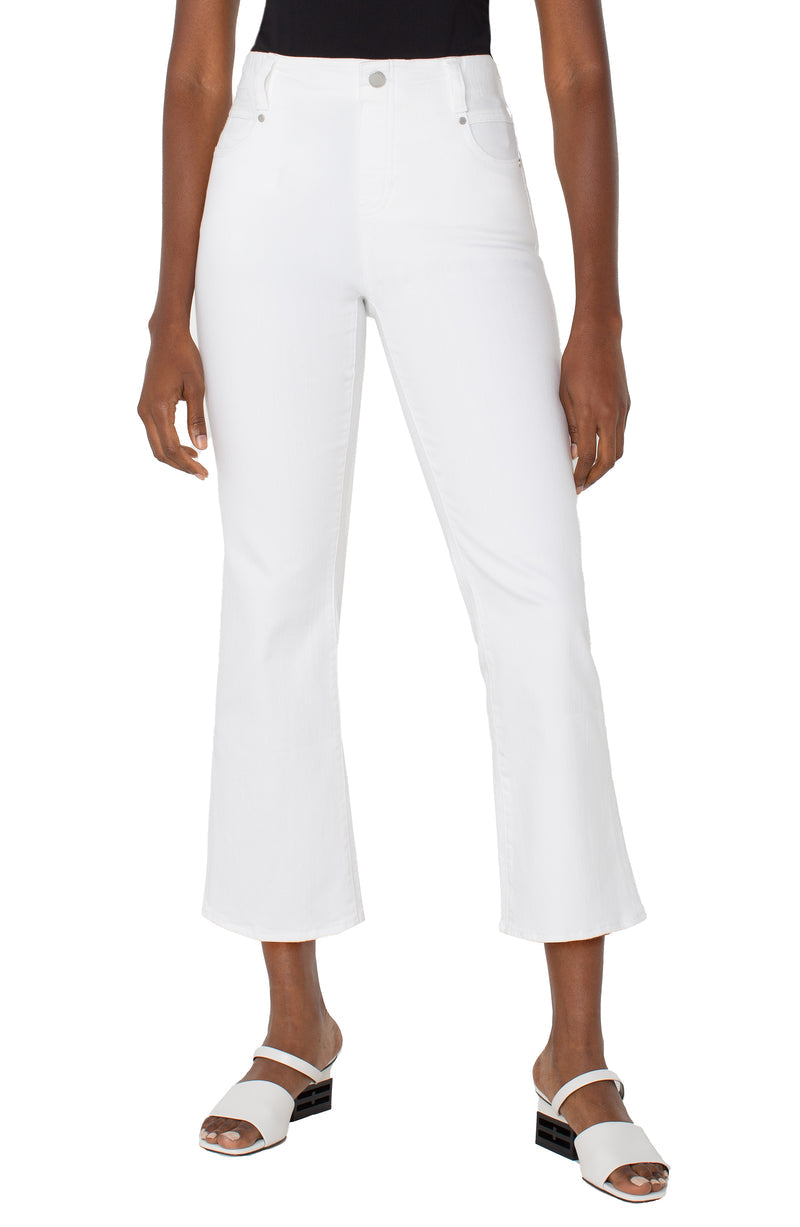 SALE LIVERPOOL GIA GLIDER CROP FLARE - WHITE