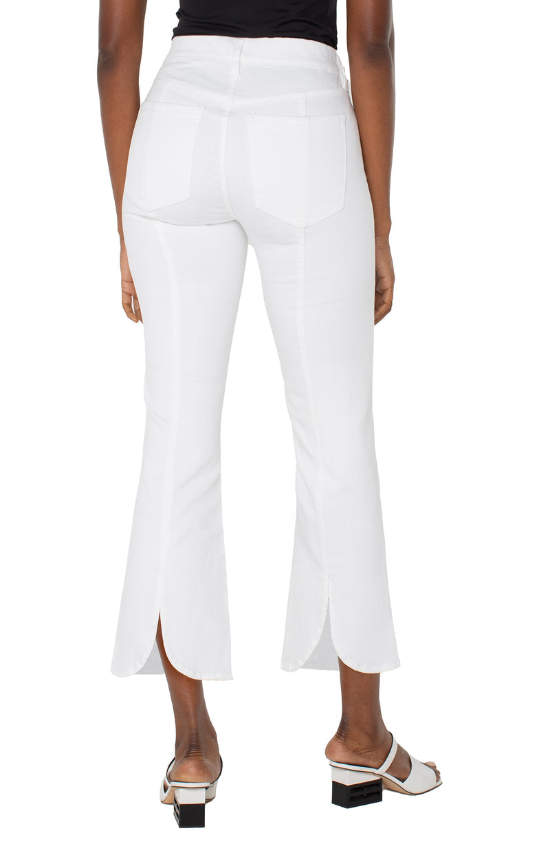 SALE LIVERPOOL GIA GLIDER CROP FLARE - WHITE