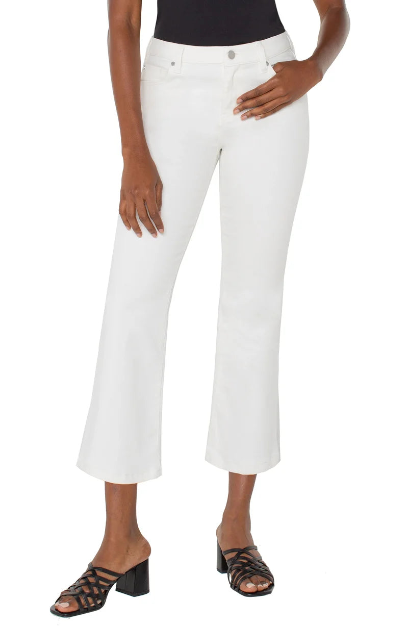 SALE LIVERPOOL HANNAH CROP FLARE - WHITE