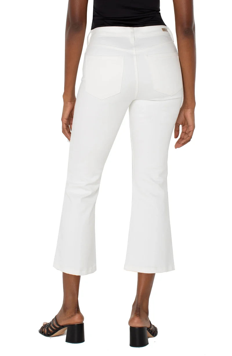 SALE LIVERPOOL HANNAH CROP FLARE - WHITE