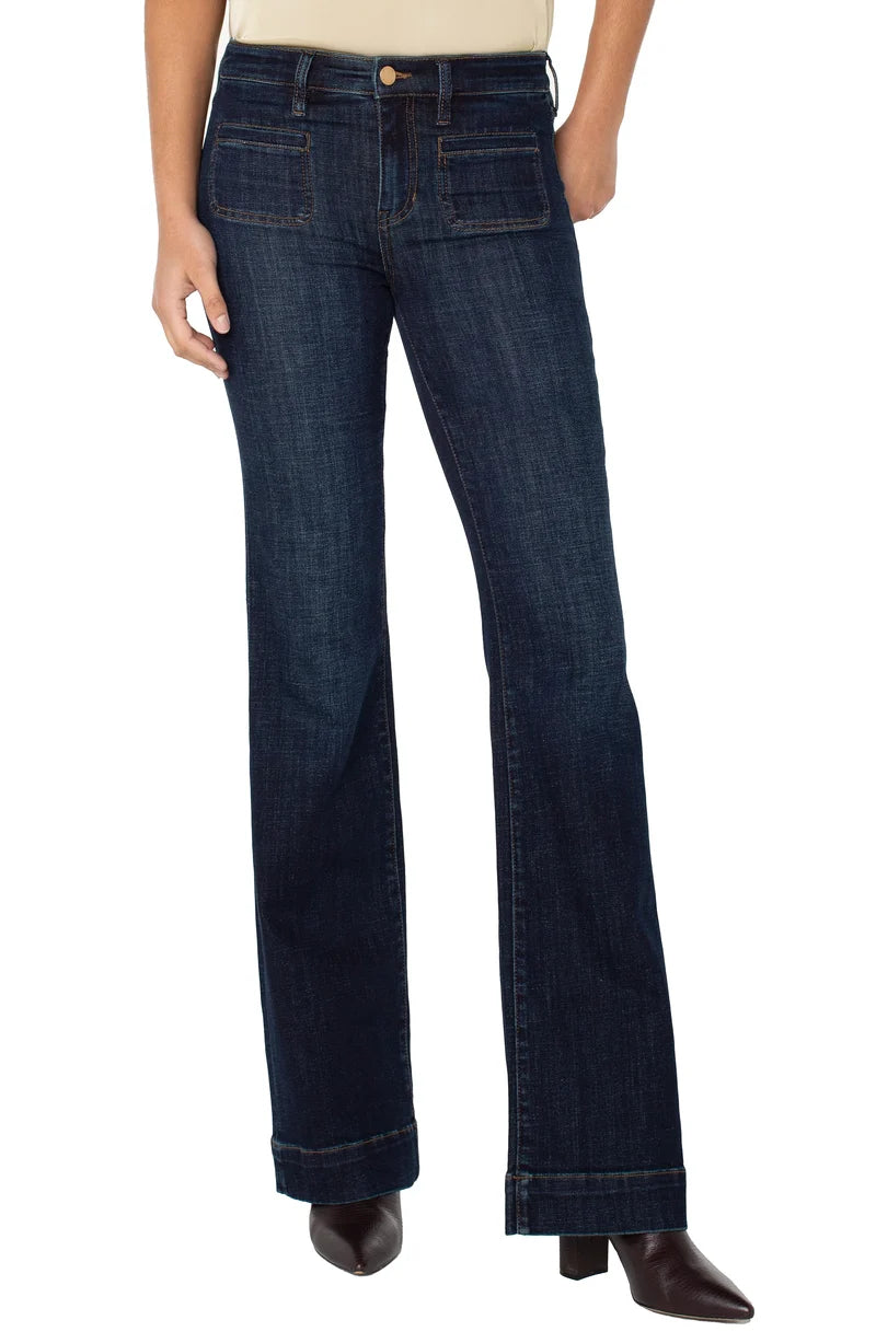 SALE LIVERPOOL LUCY BOOTCUT W/ VINTAGE POCKETS - DENIM