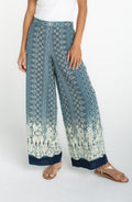 SALE LIVERPOOL PULL-ON PALAZZO PANT - NAVY MULTI