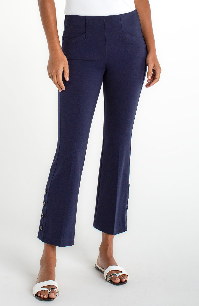 SALE LIVERPOOL STELLA PULL-ON KICK FLARE TROUSER - NAVY