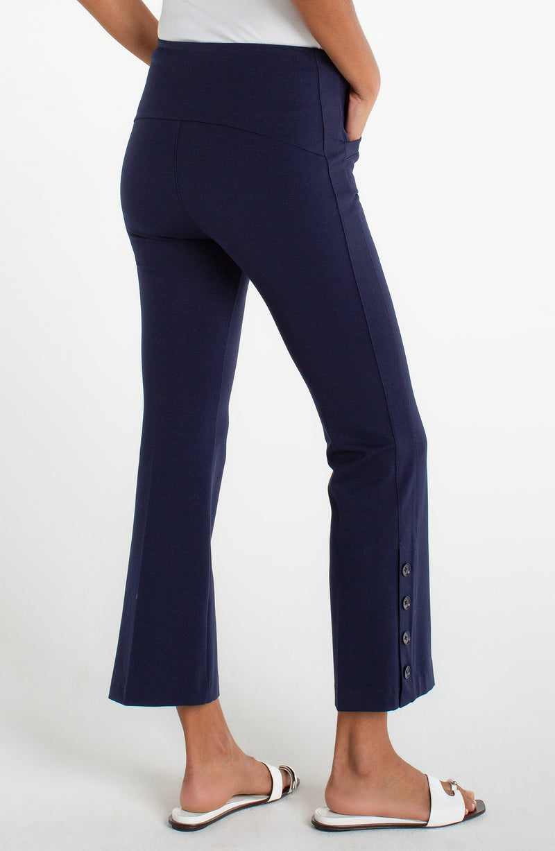 SALE LIVERPOOL STELLA PULL-ON KICK FLARE TROUSER - NAVY