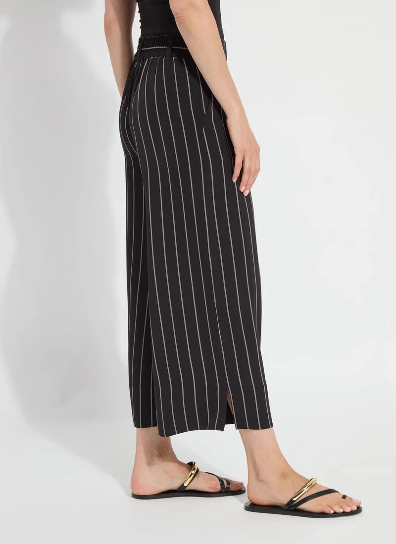 SALE LYSSE AVA CROPPED PALAZZO PANTS - BLACK & WHITE