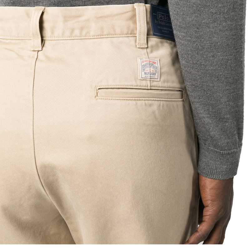 SALINGER COTTON CHINO TROUSERS KHAKI