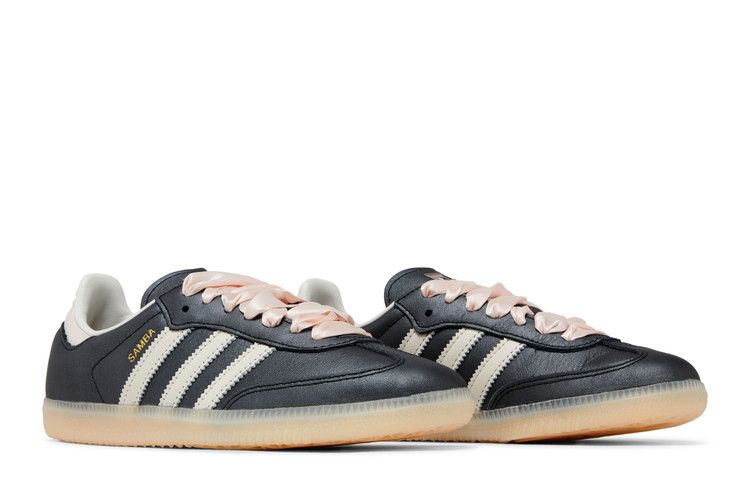 Samba OG Black Pink Ribbon Laces (Women's)