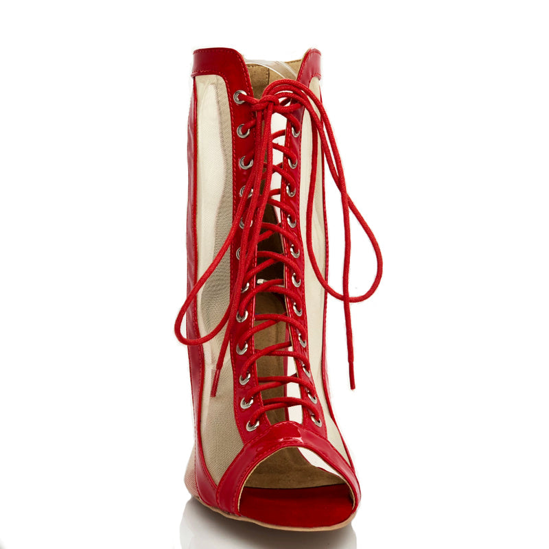 Sierra - Red Vegan Patent - Street Sole