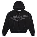 SIGNATURE ZIP HOODIE BLACK/WHITE