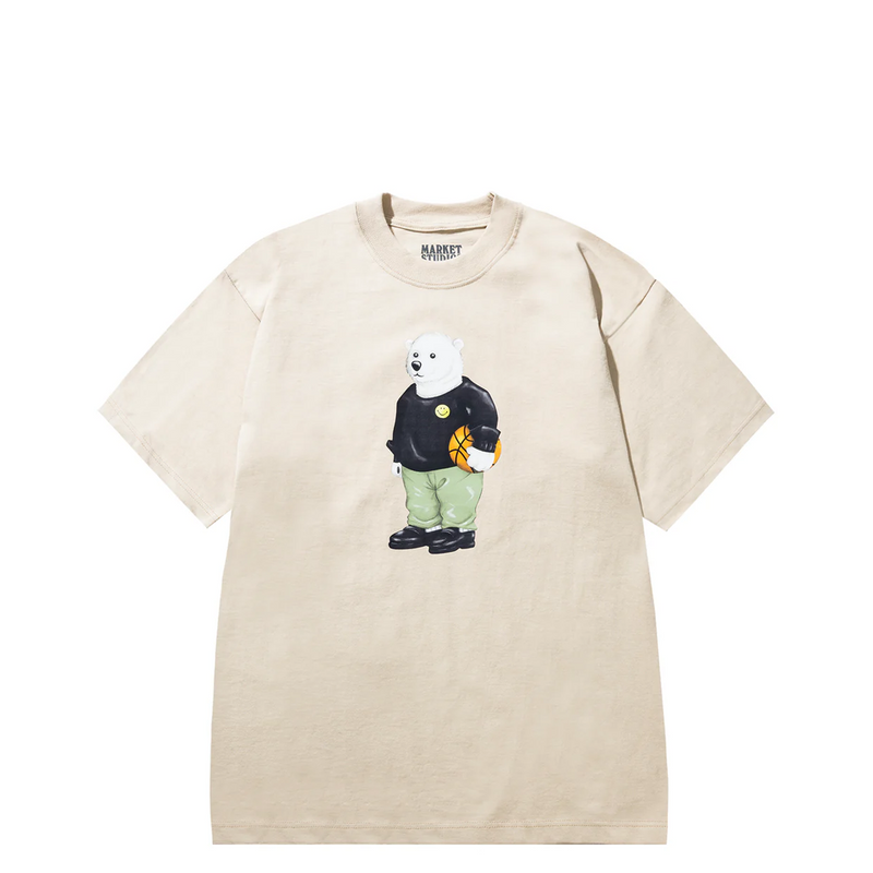 SMILEY POLAR BEAR T-SHIRT WOOD ASH