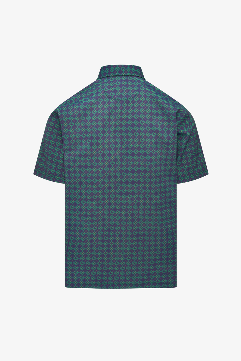 Snap Placket Polo v2 - Argyle Print