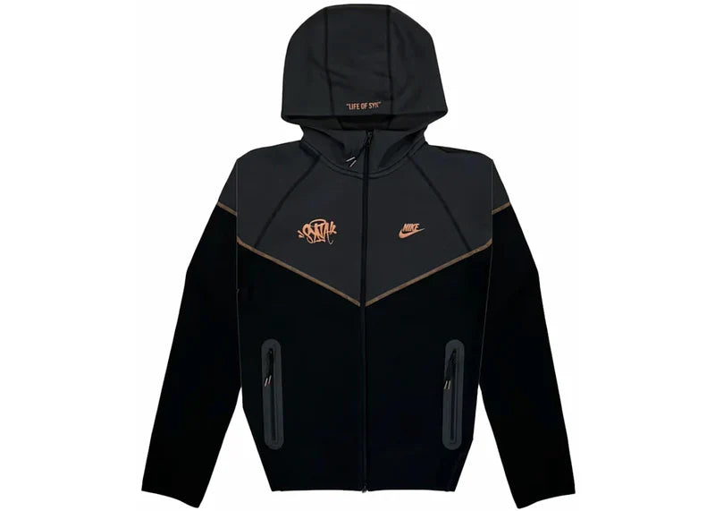 Sportswear x Central Cee Tech Fleece Full Zip Hoodie Black/Metallic Red Bronze