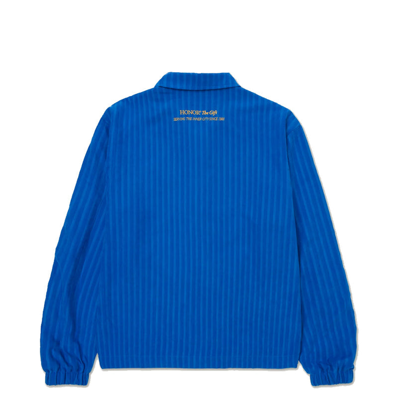 STRIPED ANORAK JACKET BLUE