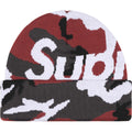 SUPREME BIG LOGO BEANIE RED CAMO