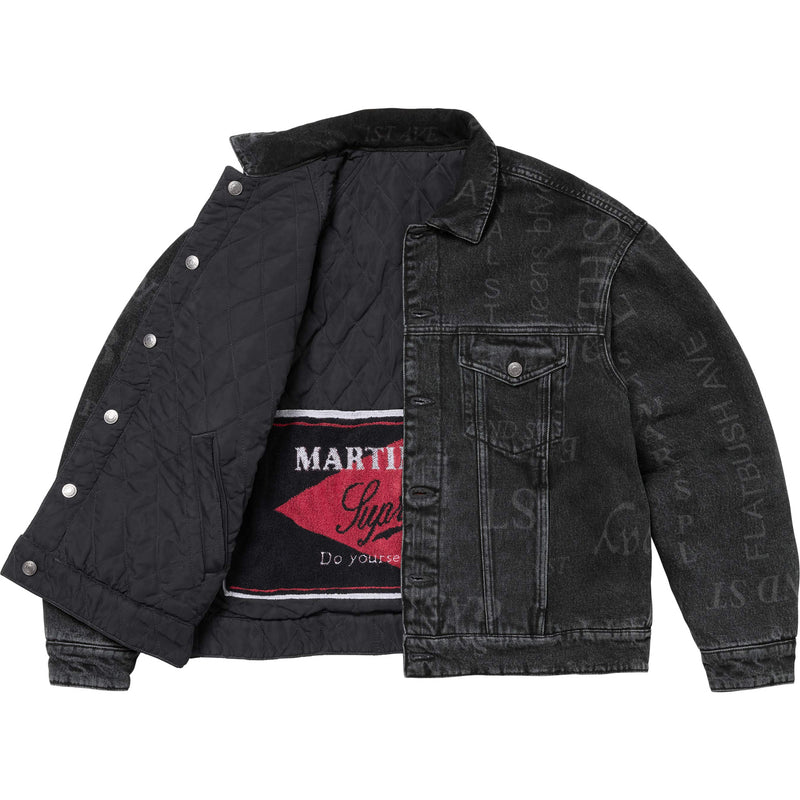 Supreme / Martine Rose Reversible Trucker Jacket - Washed Black