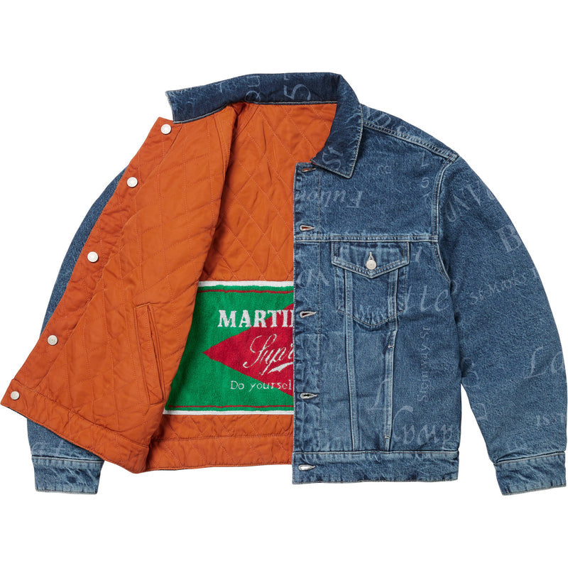Supreme / Martine Rose Reversible Trucker Jacket - Washed Blue
