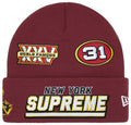 SUPREME NEW ERA FOOTBALL BEANIE ‘BURGUNDY’