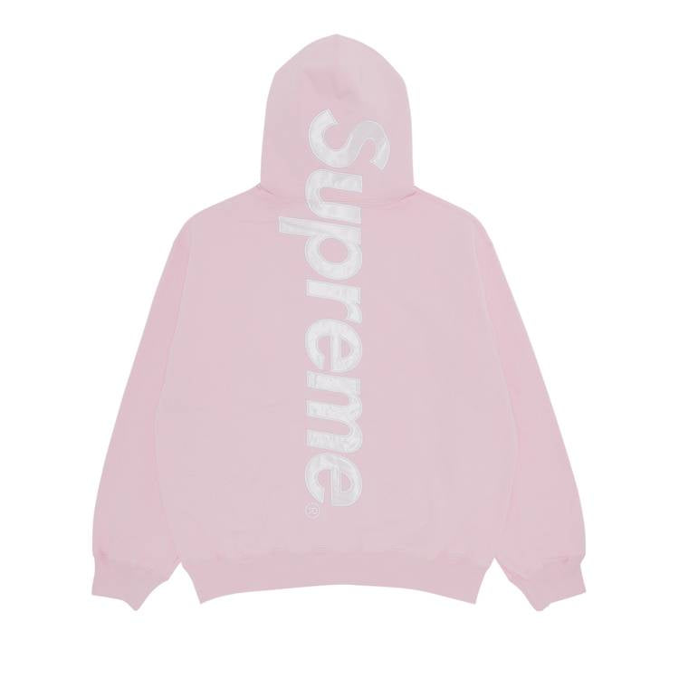 Supreme Satin Appliqué Hooded Sweatshirt 'Light Pink'