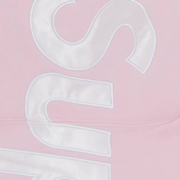 Supreme Satin Appliqué Hooded Sweatshirt 'Light Pink'