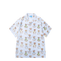 TEDDY STRIPED SHORT SLEEVE WOVEN SHIRT MULTI/BLUE