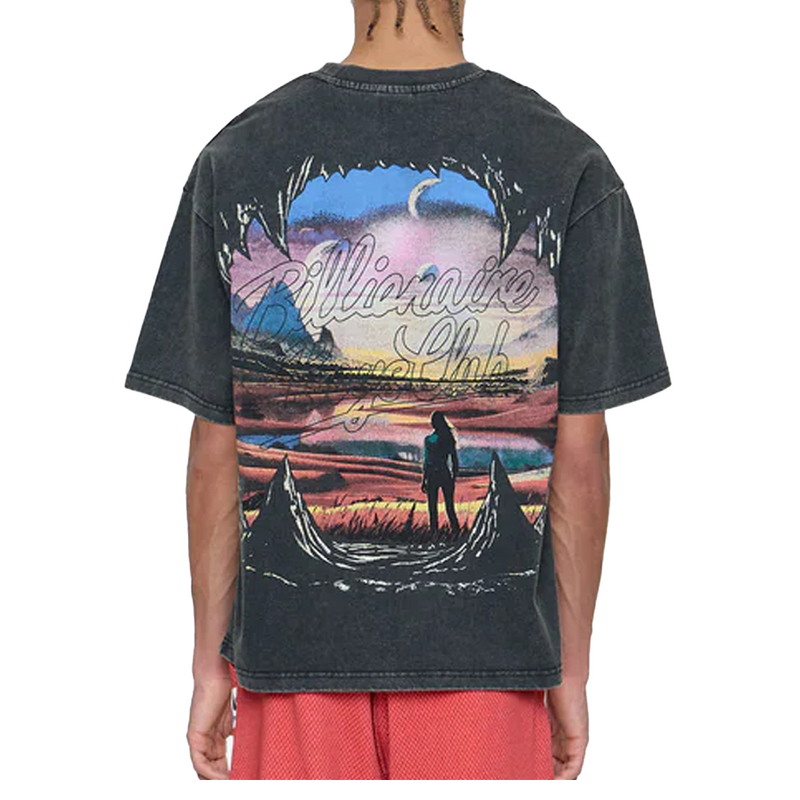 THE ABYSS SHORT SLEEVE KNIT BLACK BOXY FIT