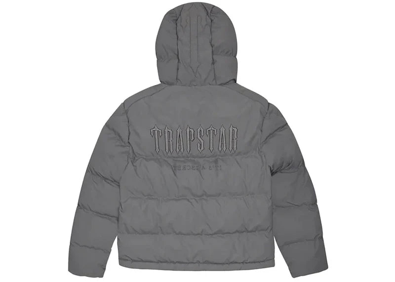 Trapstar Decoded 2.0 Hooded Puffer Jacket Grey