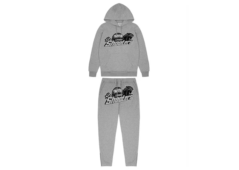 Trapstar Shooters Hoodie Tracksuit Grey/Blue - Side Kicks