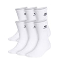 TREFOIL CREW SOCKS (6 PAIRS) WHITE