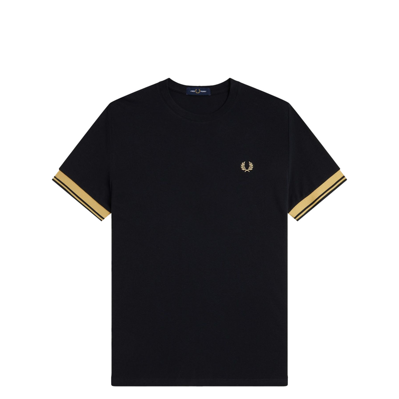 TWIN TIPPED CUFF SHIRT BLACK/ CHAMPAGNE