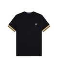 TWIN TIPPED CUFF SHIRT BLACK/ CHAMPAGNE