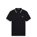 TWIN TIPPED FRED PERRY PIQUÉ SHIRT BLACK