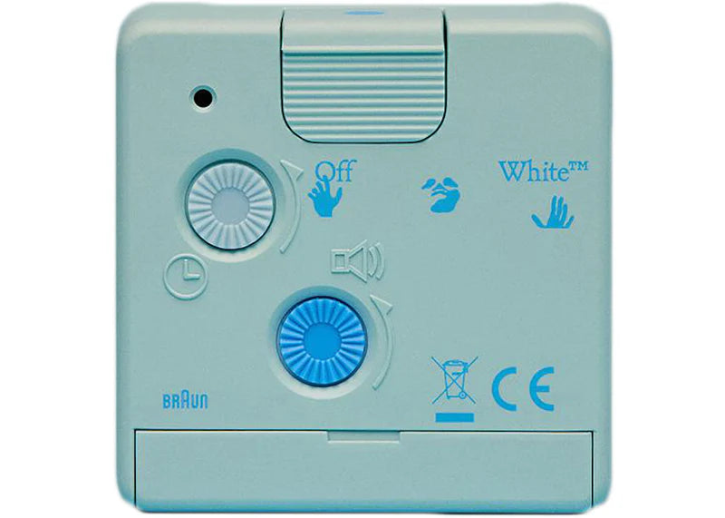 Virgil Abloh Braun Off-White Alarm Clock Pale Blue
