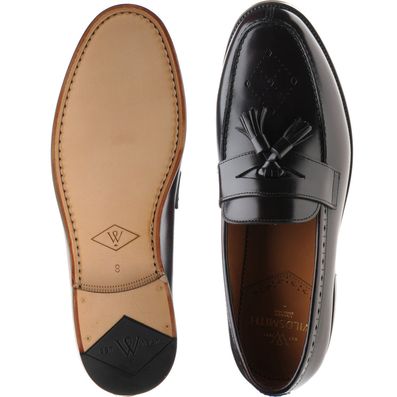 Product image for Wildsmith Model 27 mens tasselled loafers in burgundy polished