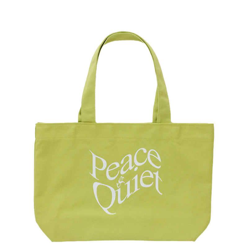 WORDMARK DISTRESSED TOTE BAG MATCHA