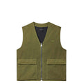 WOVEN FULL ZIP UTILITY VEST MILITARY WORDMARK